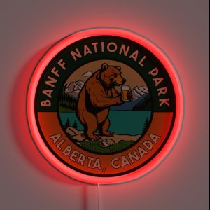 Vintage Style Banff Decal RGB Neon Sign