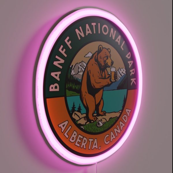 Vintage Style Banff Decal RGB Neon Sign