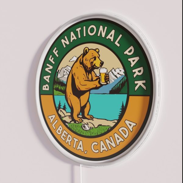 Vintage Style Banff Decal RGB Neon Sign