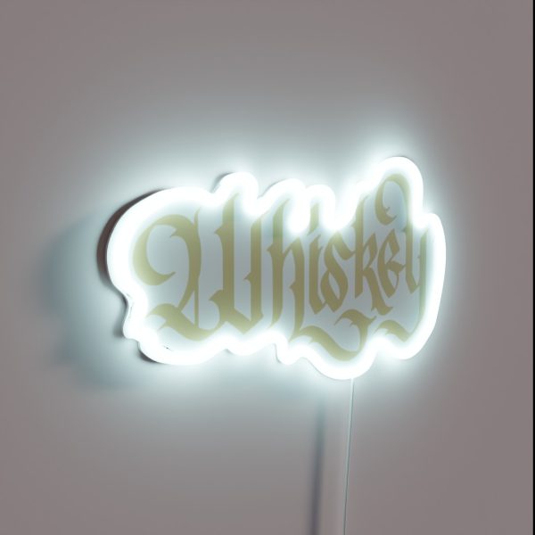 Whiskey Calligraphy RGB Neon Sign