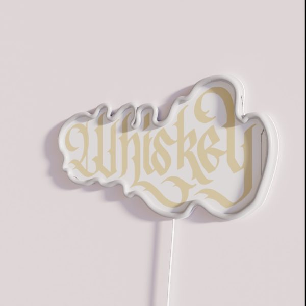 Whiskey Calligraphy RGB Neon Sign