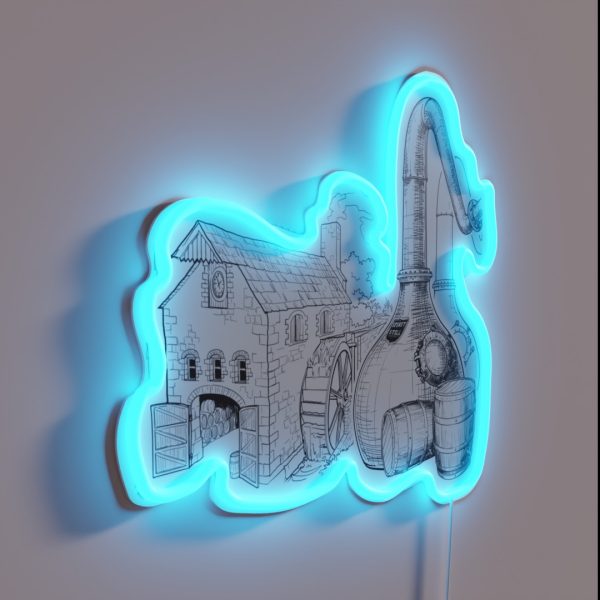 Whiskey Distillery RGB Neon Sign