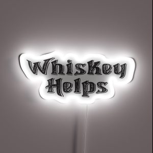 Whiskey Helps RGB Neon Sign