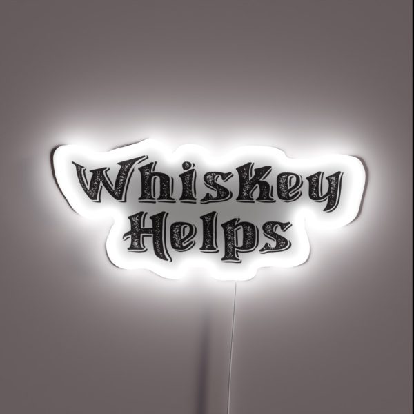 Whiskey Helps RGB Neon Sign