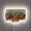 Whiskey-themed personalized gift for whiskey enthusiast RGB neon bar decoration.