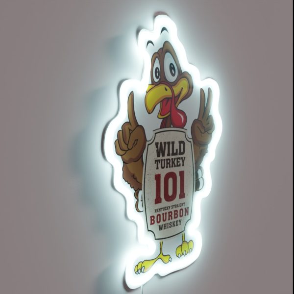 Wild Turkey Bourbon Alcohol Drinking Gift Distressed RGB Neon Sign