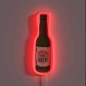 Wish You Were Beer RGB Neon Sign
