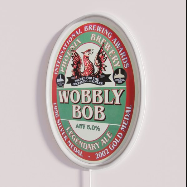 Wobbly Bob Legendary Ale Pump Clip RGB Neon Sign