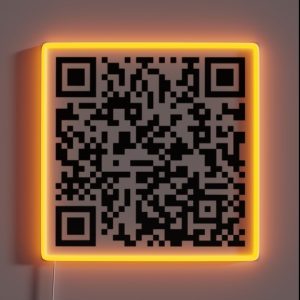 1 Hour Mii Theme Music QR Code RGB Neon Sign