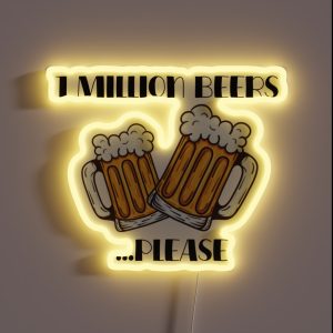 1 Million Beers Please RGB Neon Sign 1 Million Beers Please RGB Neon Sign