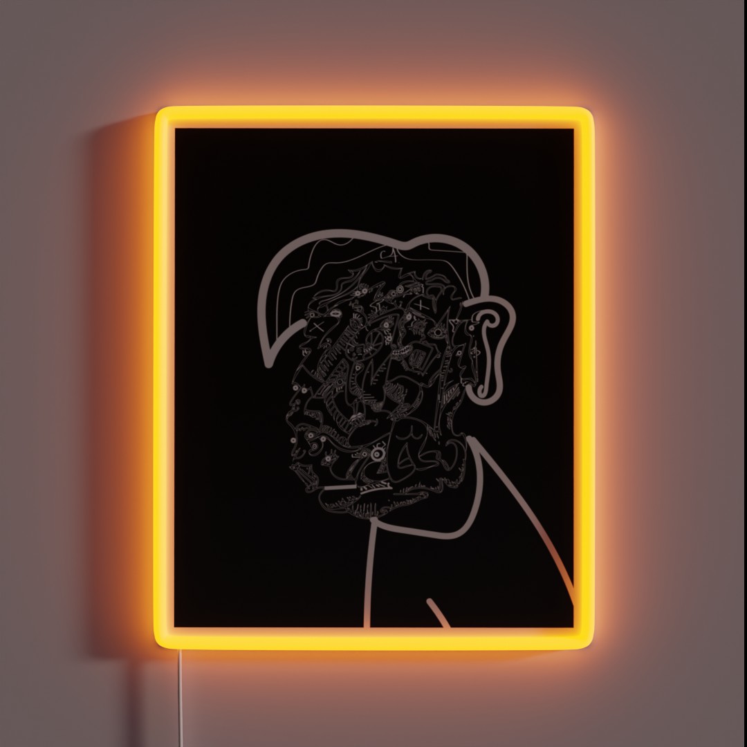 16 Faces And 1 Ass RGB Neon Sign 16 Faces And 1 Ass RGB Neon Sign