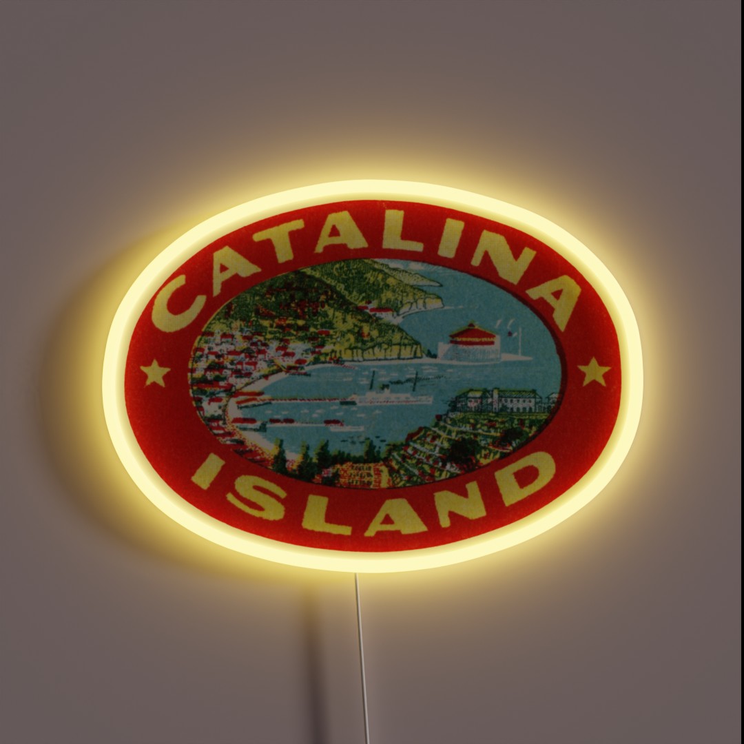1915 Catalina Island California RGB Neon Sign 1915 Catalina Island California RGB Neon Sign