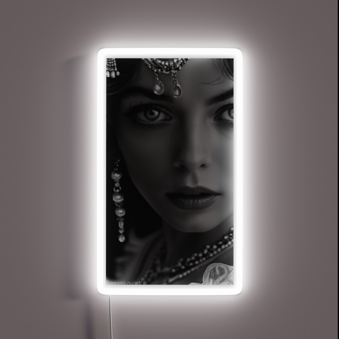 1920 S Woman Portrait RGB Neon Sign 1920 S Woman Portrait RGB Neon Sign