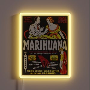 1930 S Anti Marijuana Campaign Poster RGB Neon Sign