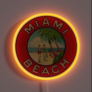 1930 S Miami Beach Florida RGB Neon Sign 1930 S Miami Beach Florida RGB Neon Sign