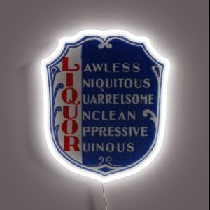 1930s Prohibition Of Alcohol RGB Neon Sign