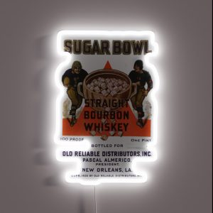 1935 Sugar Bowl Straight Bourbon Whiskey New Orleans Louisiana RGB Neon Sign 1935 Sugar Bowl Straight Bourbon Whiskey New Orleans Louisiana RGB Neon Sign