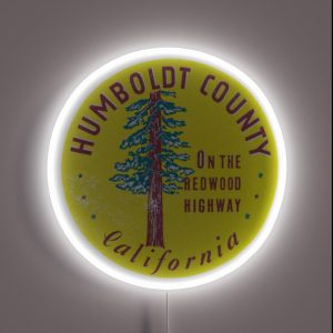 1940s Humboldt County California RGB Neon Sign 1940s Humboldt County California RGB Neon Sign
