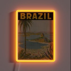 1940s Painting Of Brazil RGB Neon Sign