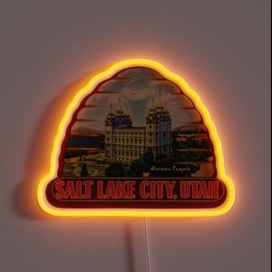 1940s Salt Lake City Utah RGB Neon Sign