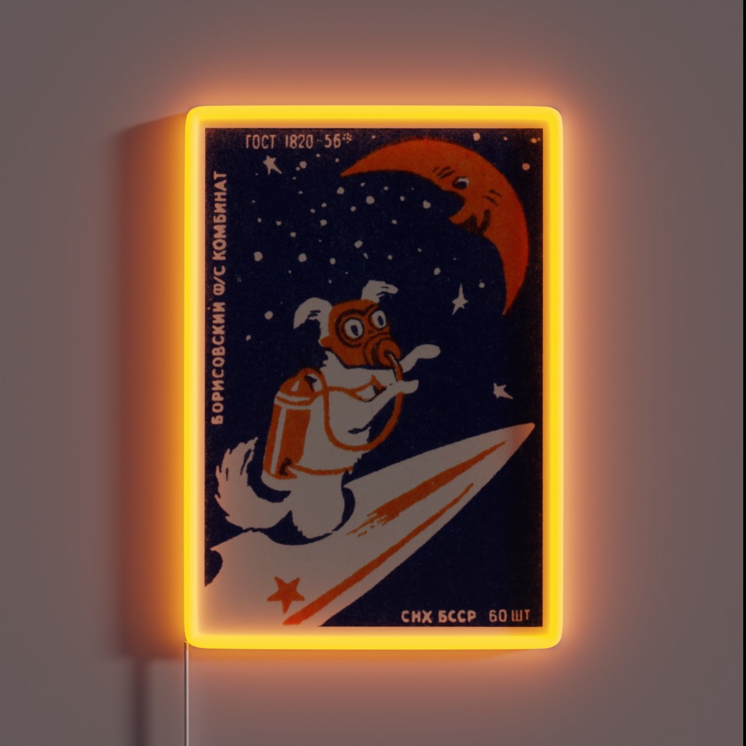 1957 Laika Space Traveling Dog RGB Neon Sign 1957 Laika Space Traveling Dog RGB Neon Sign