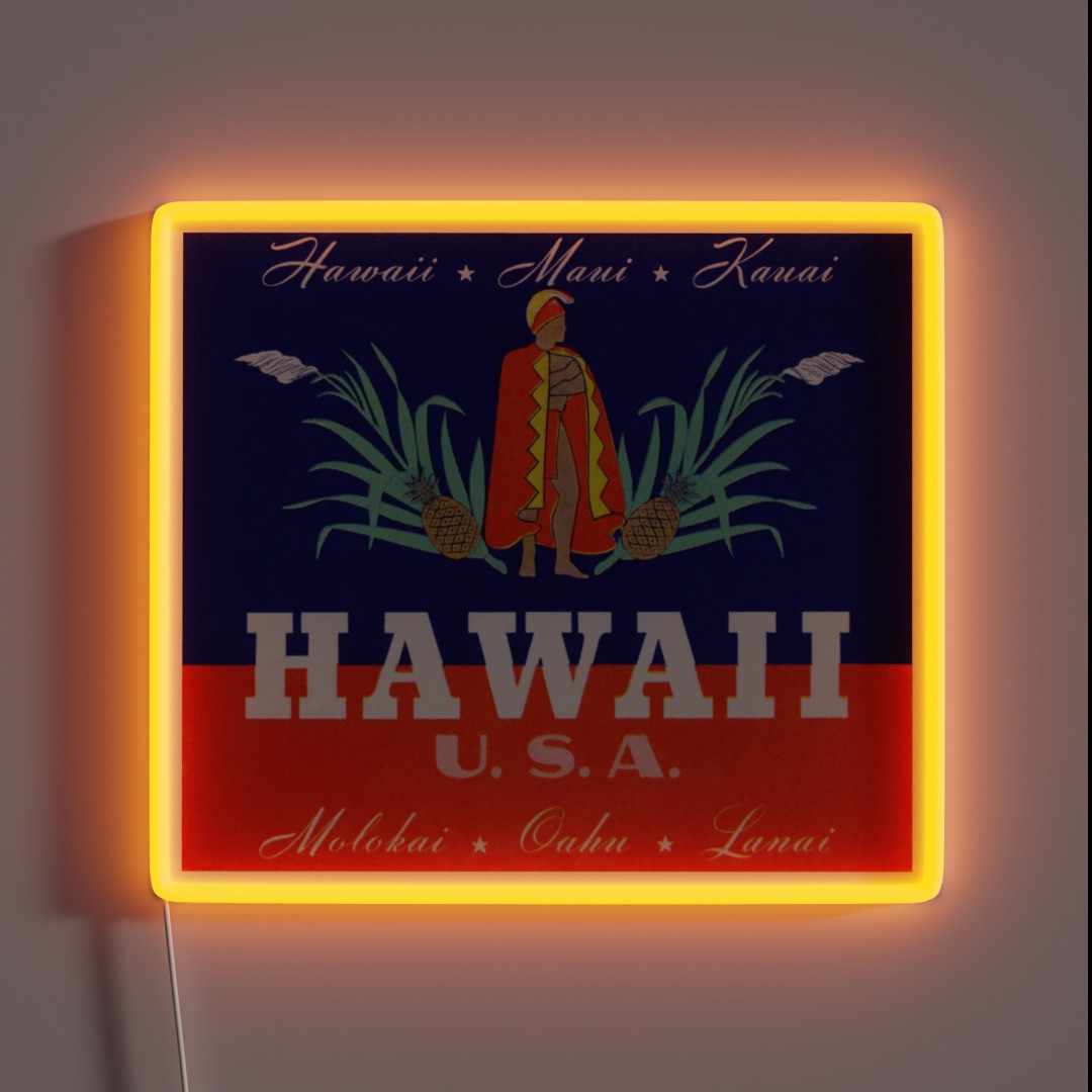 1959 Hawaii U S A RGB Neon Sign 1959 Hawaii U S A RGB Neon Sign