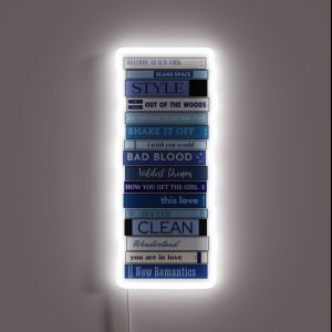 1989 Album Bookshelf RGB Neon Sign 1989 Album Bookshelf RGB Neon Sign