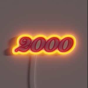 2000 Birth Year RGB Neon Sign
