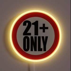 21 Age Restriction Sign RGB Neon Sign 21 Age Restriction Sign RGB Neon Sign