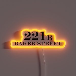 221B Baker Street RGB Neon Sign