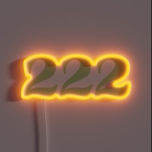222 ANGEL NUMBERS RGB Neon Sign 222 ANGEL NUMBERS RGB Neon Sign