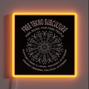 23FT015 Tekno 23 Free Tekno Subculture RGB Neon Sign