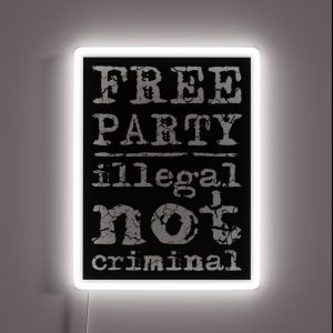 23NN045 Tekno 23 Illegal Not Criminal RGB Neon Sign