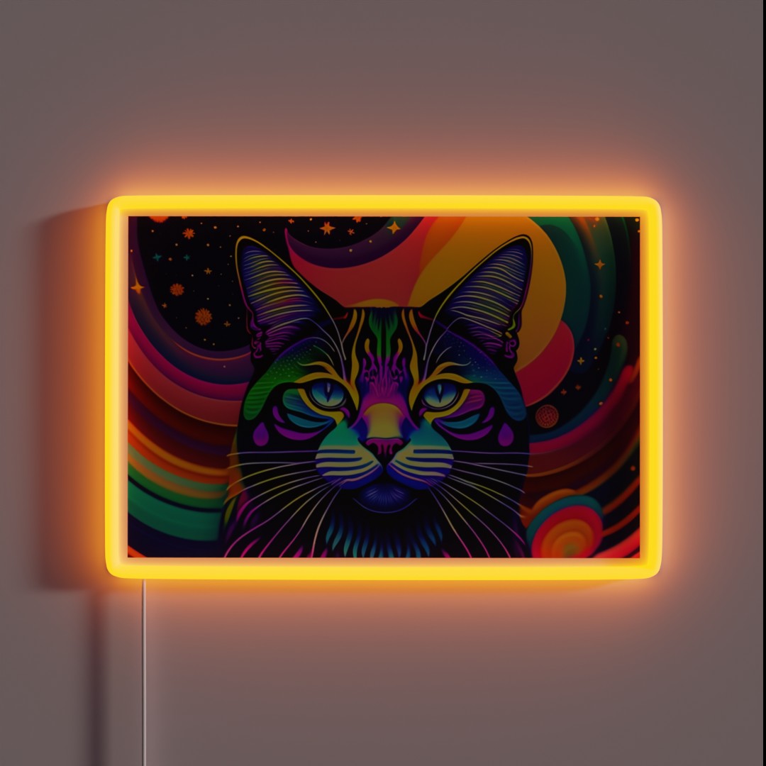 2d Symmetrical Portrait Of A Colorful RGB Neon Sign 2d Symmetrical Portrait Of A Colorful RGB Neon Sign