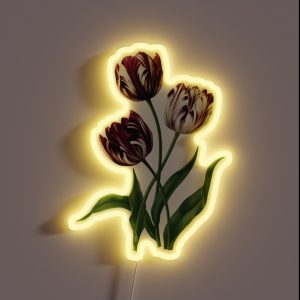 3 Beautiful Tulip Flowers RGB Neon Sign