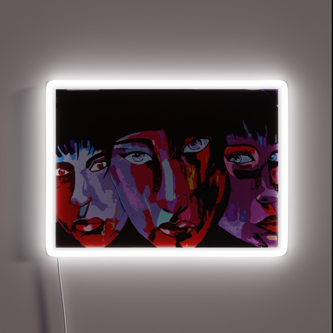 3 Faces Japanese Abstract Art RGB Neon Sign 3 Faces Japanese Abstract Art RGB Neon Sign