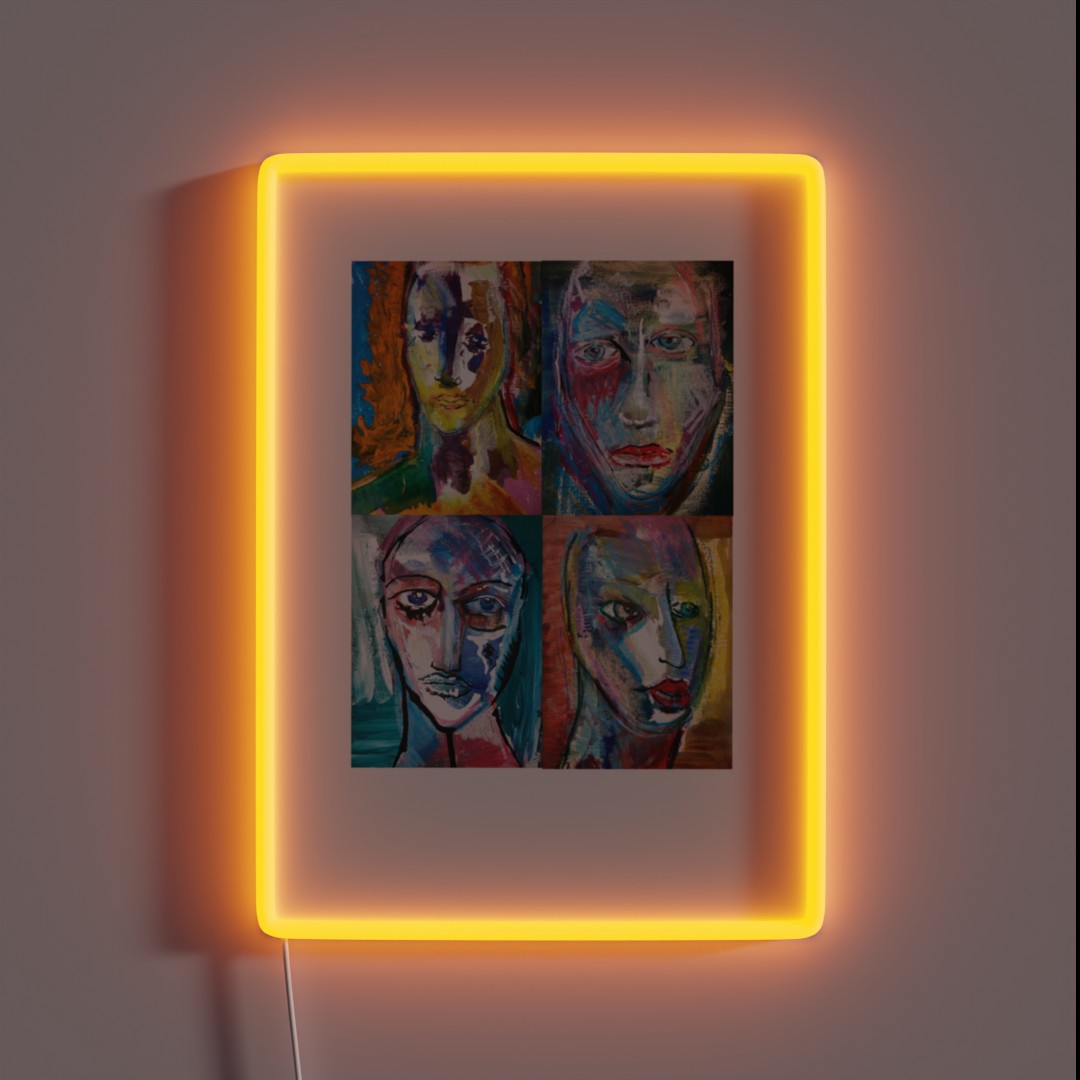 4 Faces RGB Neon Sign 4 Faces RGB Neon Sign