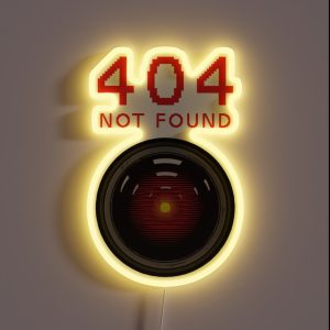 404 Not Found Hal 9000 RGB Neon Sign