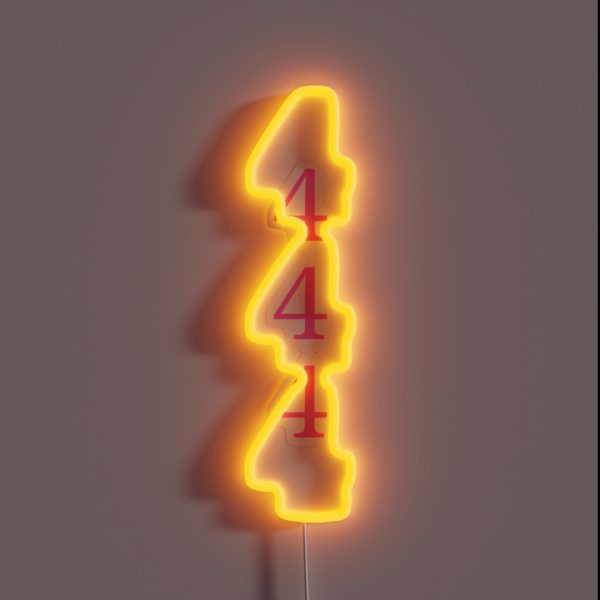 444 Stacked Pink RGB Neon Sign