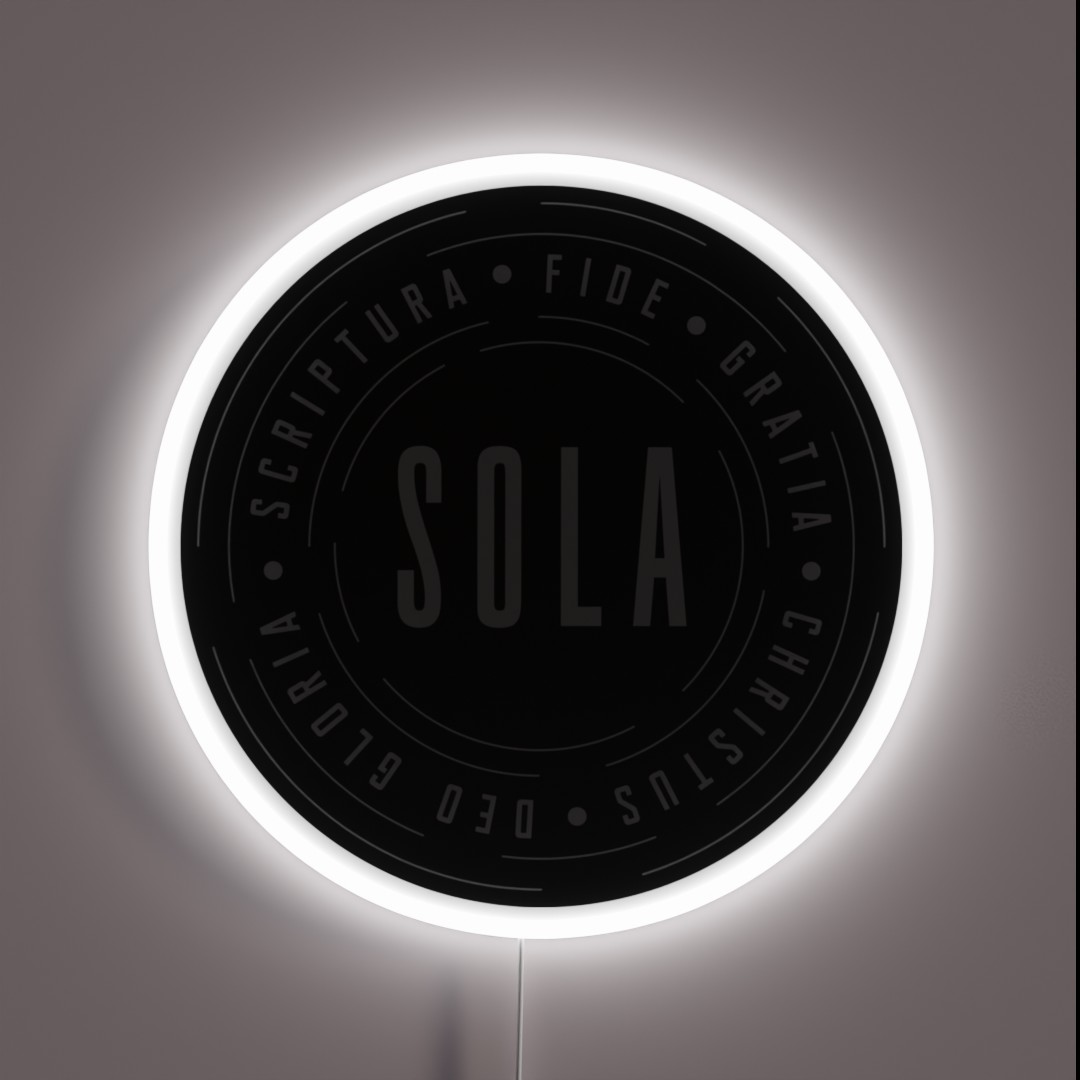 5 Solas Of The Reformation Scripture Faith RGB Neon Sign 5 Solas Of The Reformation Scripture Faith RGB Neon Sign