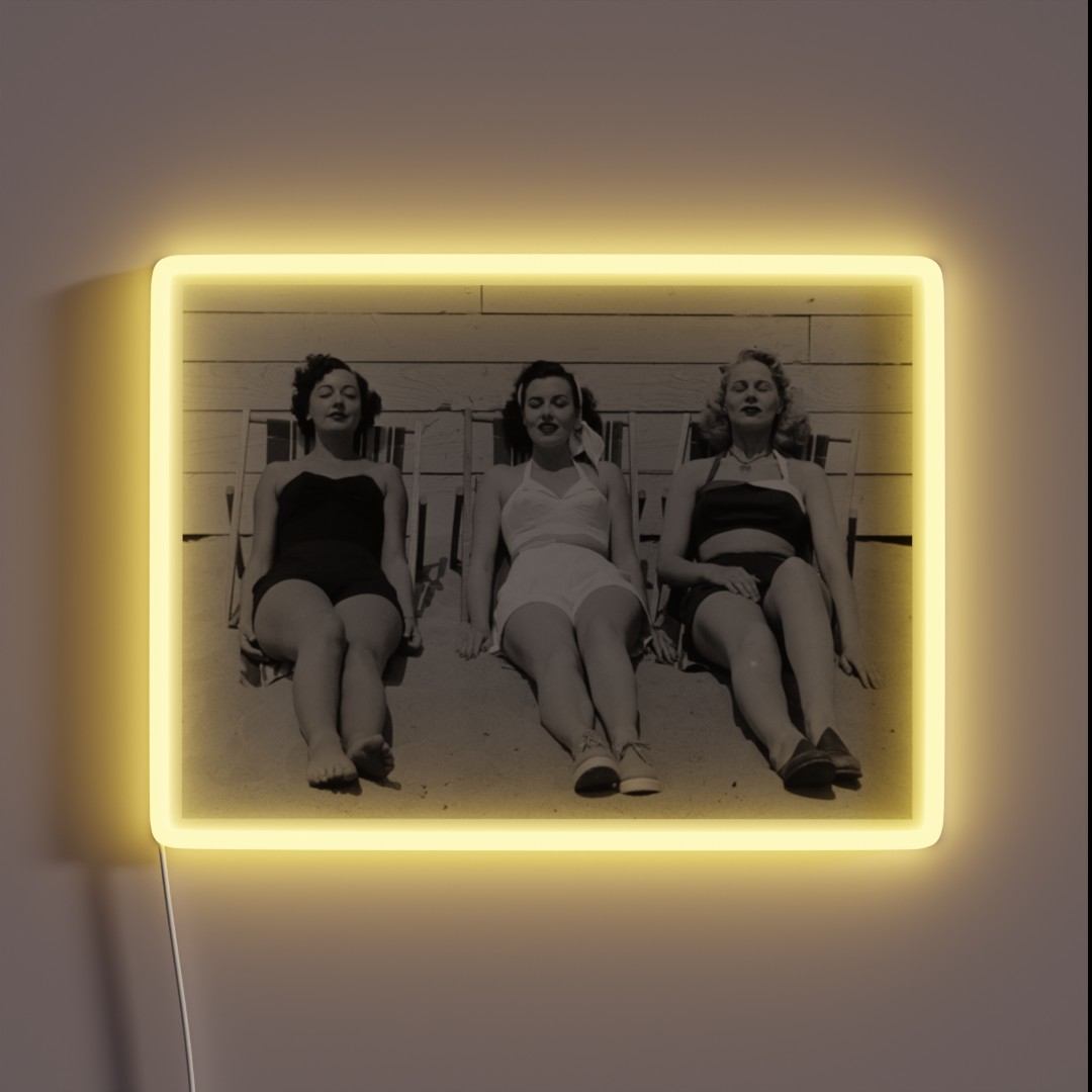 50 S Woman Tanning RGB Neon Sign 50 S Woman Tanning RGB Neon Sign