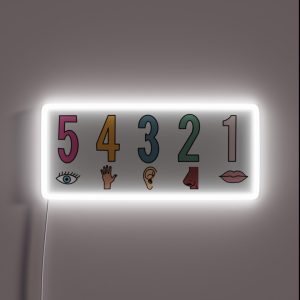 54321 Grounding Technique RGB Neon Sign