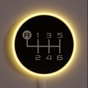 6 Speed Manual Transmission Shift Pattern RGB Neon Sign