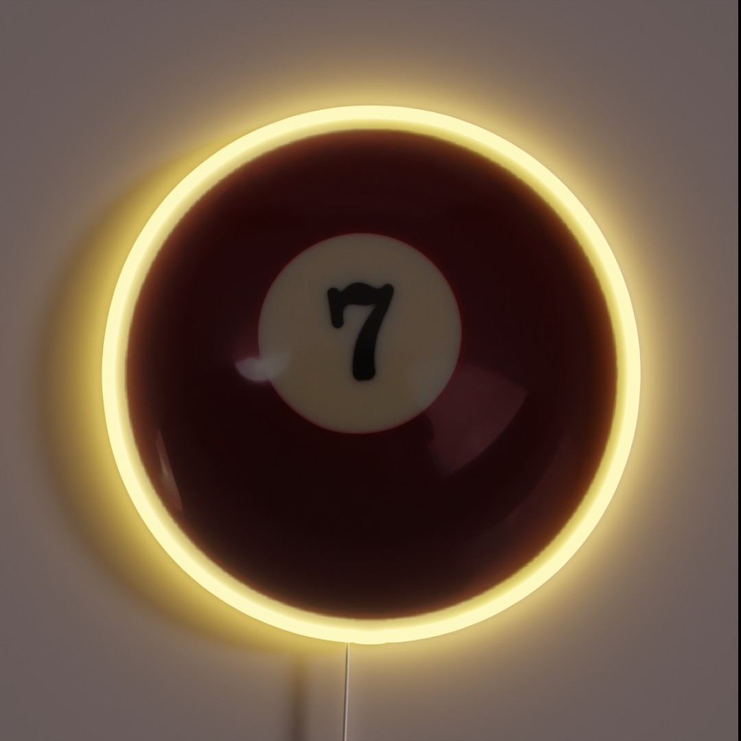 7 Ball Billiards RGB Neon Sign 7 Ball Billiards RGB Neon Sign