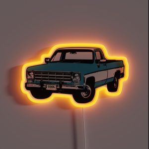 70 S Light Blue C Truck RGB Neon Sign