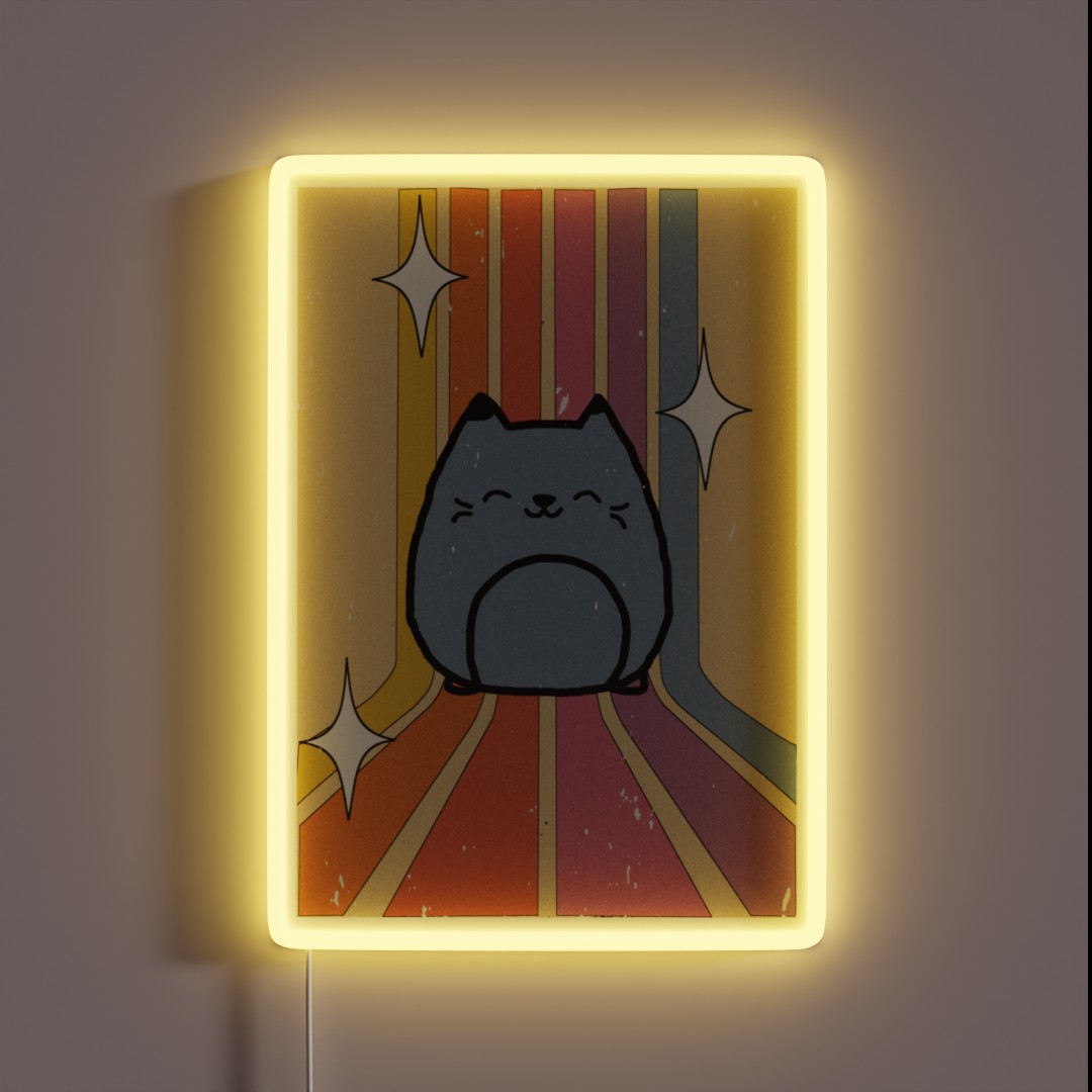 70s Manga Cat RGB Neon Sign 70s Manga Cat RGB Neon Sign