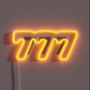 777 Angel Number RGB Neon Sign 777 Angel Number RGB Neon Sign