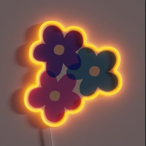 80 S Flower Power Blues RGB Neon Sign 80 S Flower Power Blues RGB Neon Sign