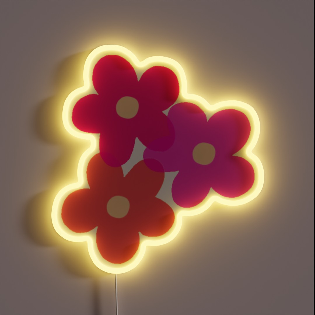 80 S Flower Power Pump It Up RGB Neon Sign 80 S Flower Power Pump It Up RGB Neon Sign