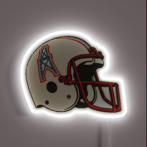 80 S Oilers Helmet DEFUNCT Vintage Distressed RGB Neon Sign